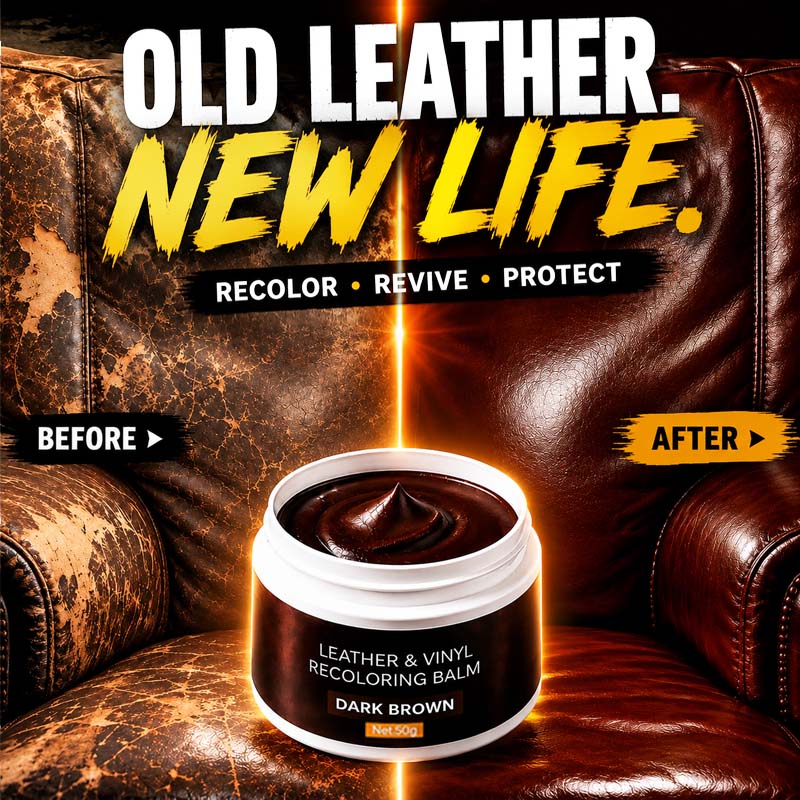 🔵Leather Repair Paste – Fills scratches & scuffs, restores texture.