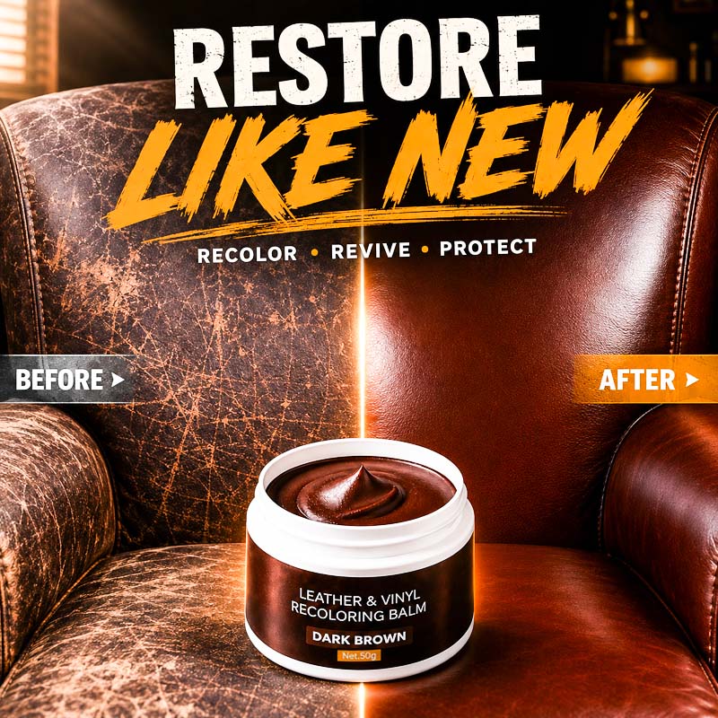 🔵Leather Repair Paste – Fills scratches & scuffs, restores texture.
