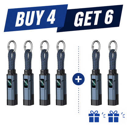 💥2026 HOT SALE🔥50K+ SOLD!🛡️4-in-1 Digital Display Keychain Charging Cable