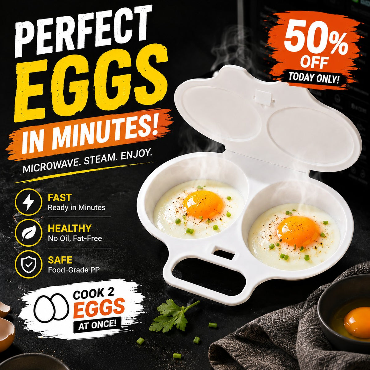 🔵Microwave Egg Poacher with Lid & Handle
