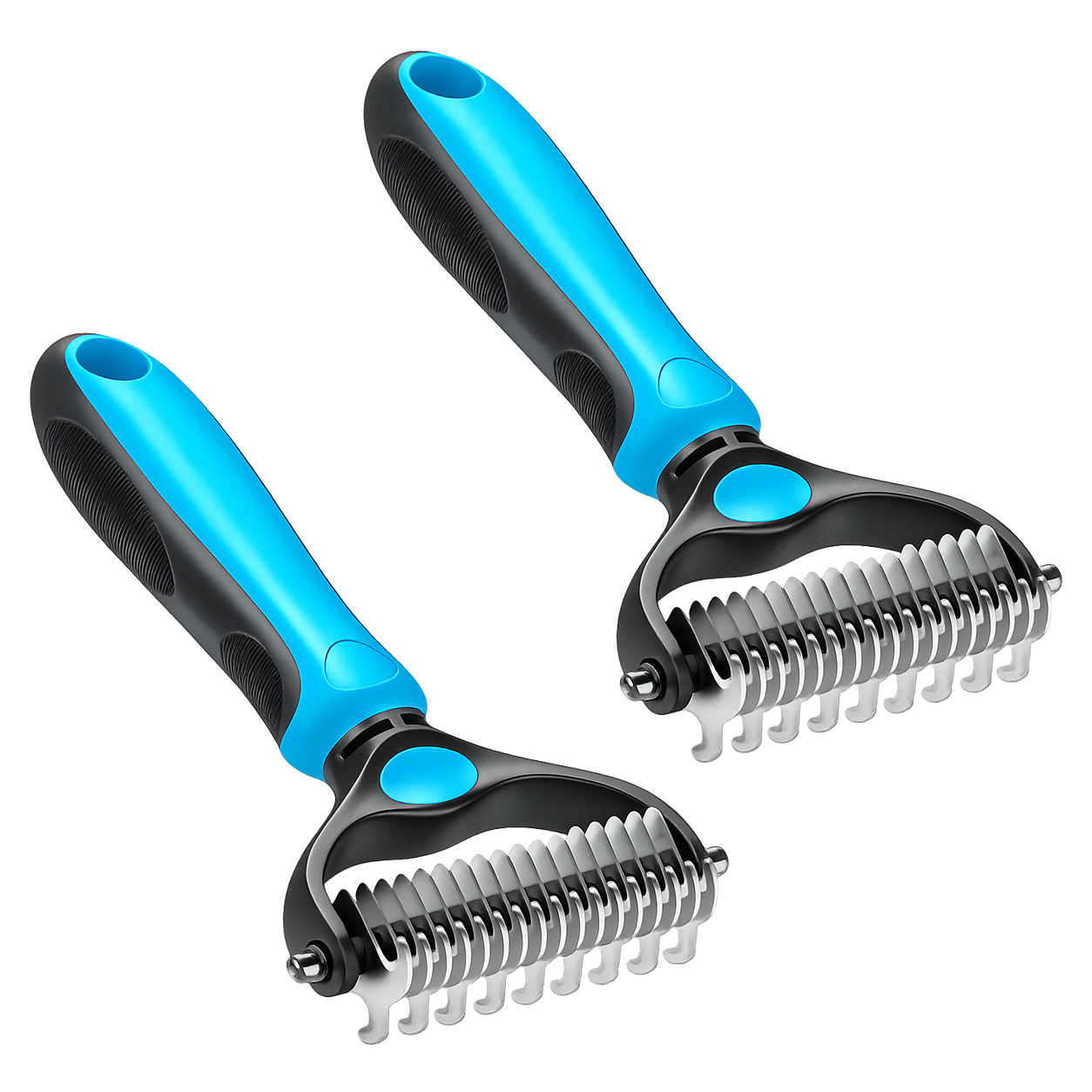 Professional Double-Sided Pet Grooming Rake ✨ Undercoat Deshedding Tool for Dogs & Cats 🐶🐱(OFFER)