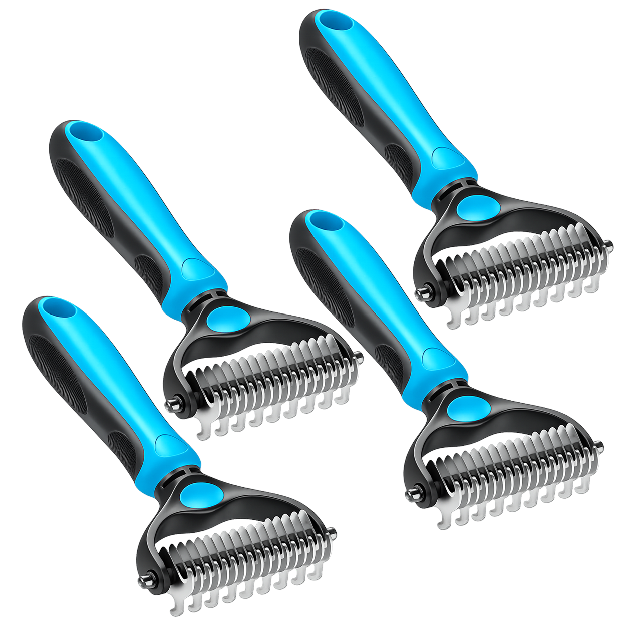 Professional Double-Sided Pet Grooming Rake ✨ Undercoat Deshedding Tool for Dogs & Cats 🐶🐱(OFFER)