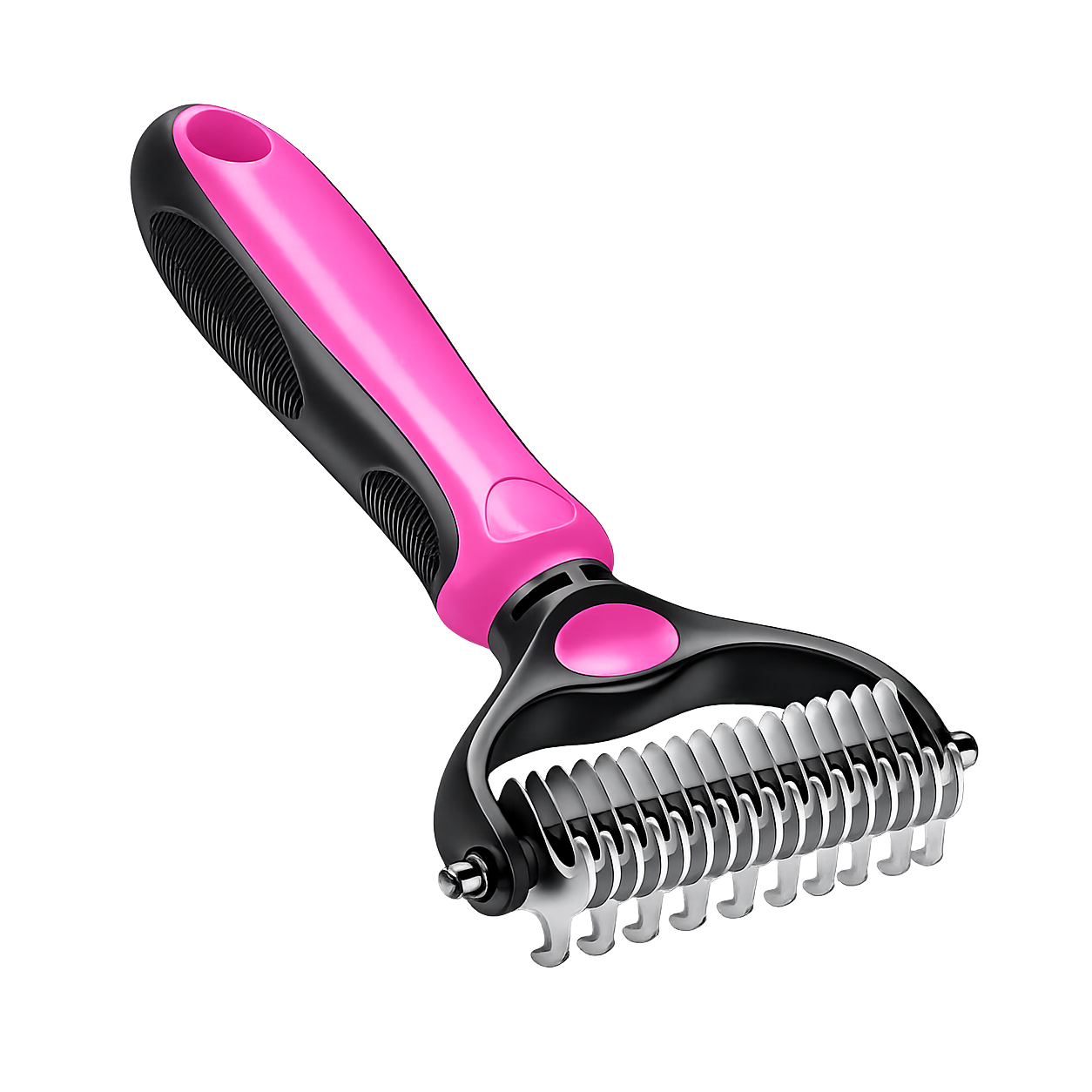 Professional Double-Sided Pet Grooming Rake ✨ Undercoat Deshedding Tool for Dogs & Cats 🐶🐱(OFFER)