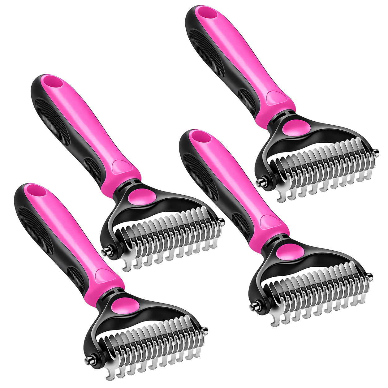 Professional Double-Sided Pet Grooming Rake ✨ Undercoat Deshedding Tool for Dogs & Cats 🐶🐱(OFFER)