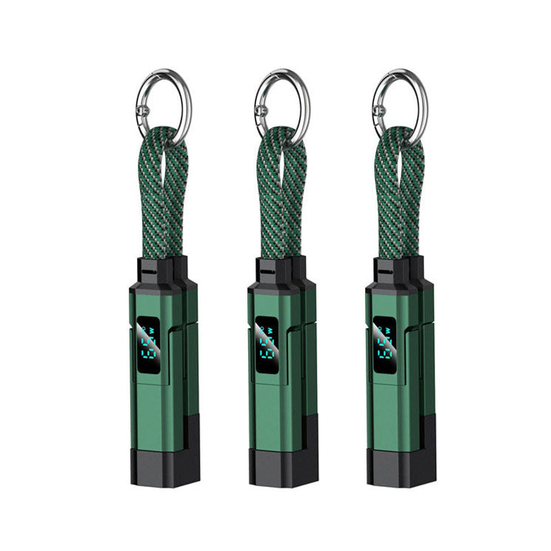 WarmNest™ 4-in-1 EDC Cable - 65W Fast Charging USB-C Keychain Cord with Digital Display