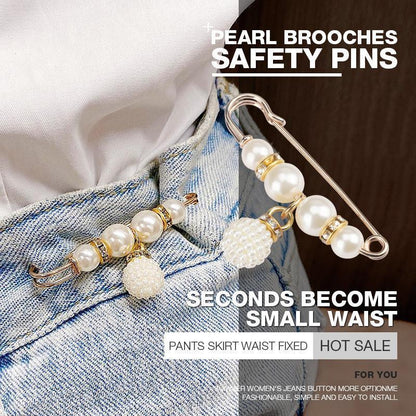 ✨ WarmNest™ Pearl Corset Brooch | Elegant Waist & Collar Fashion Pin