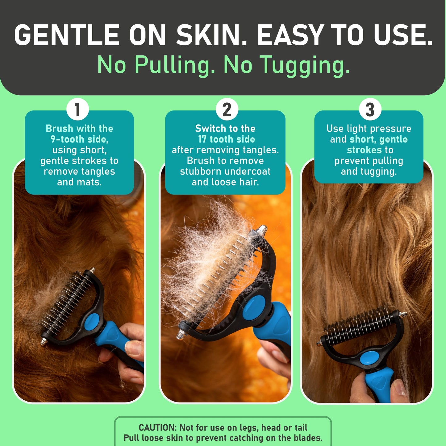 Professional Double-Sided Pet Grooming Rake ✨ Undercoat Deshedding Tool for Dogs & Cats 🐶🐱(OFFER)