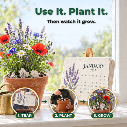 ✦2027 Plantable Seed Paper Calendar — Use It, Then Grow It