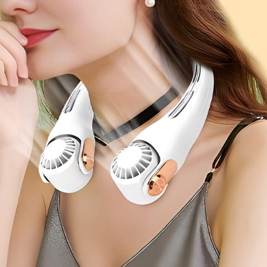 🥳2026 HOT SALE🍃💨 Neck Air Conditioner Fan – Ultra‑quiet, 360° rotating, 3 speeds. 🌬️ (offer)