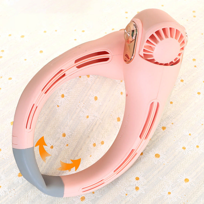 🥳2026 HOT SALE🍃💨 Neck Air Conditioner Fan – Ultra‑quiet, 360° rotating, 3 speeds. 🌬️ (offer)