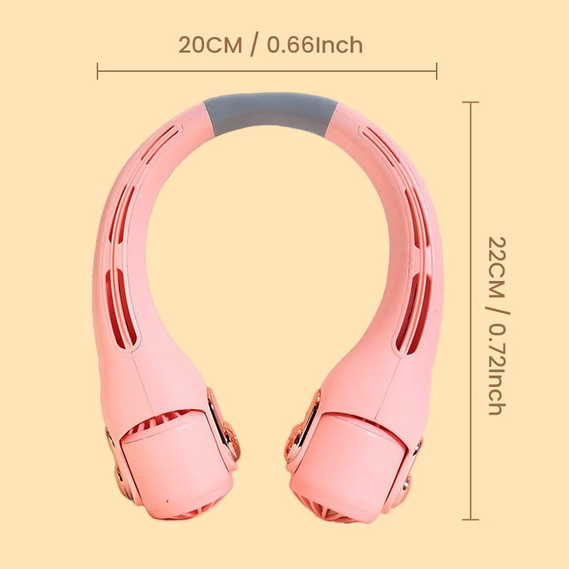 🥳2026 HOT SALE🍃💨 Neck Air Conditioner Fan – Ultra‑quiet, 360° rotating, 3 speeds. 🌬️ (offer)