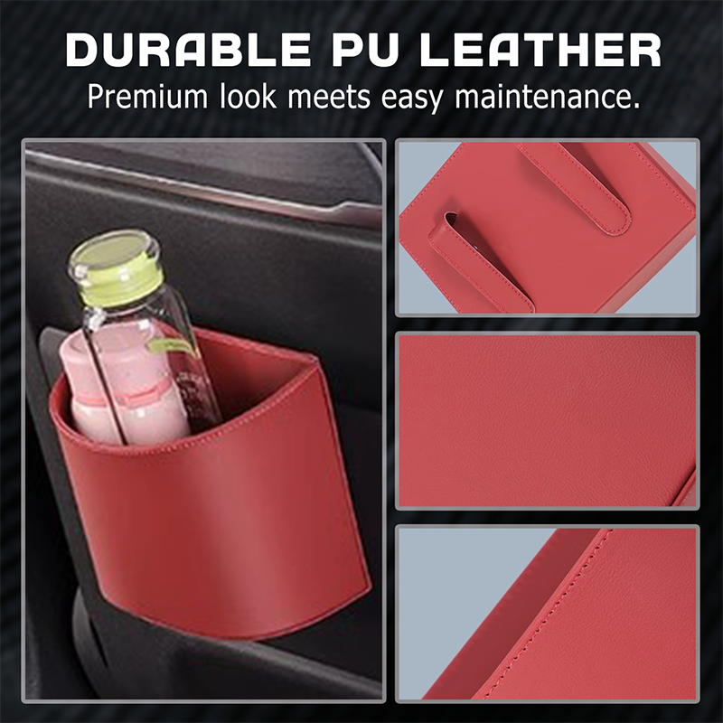 🚗🧺  Leather Car Door Cup Holder – Wide‑mouth opening, easy reach for drinks & phone. (offer)