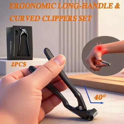 💥LAST DAY BUY 3 GET 1 FREE!🔥50K+ SOLD!Curved stainless steel nail clippers – Ergonomic and easy for seniors to use