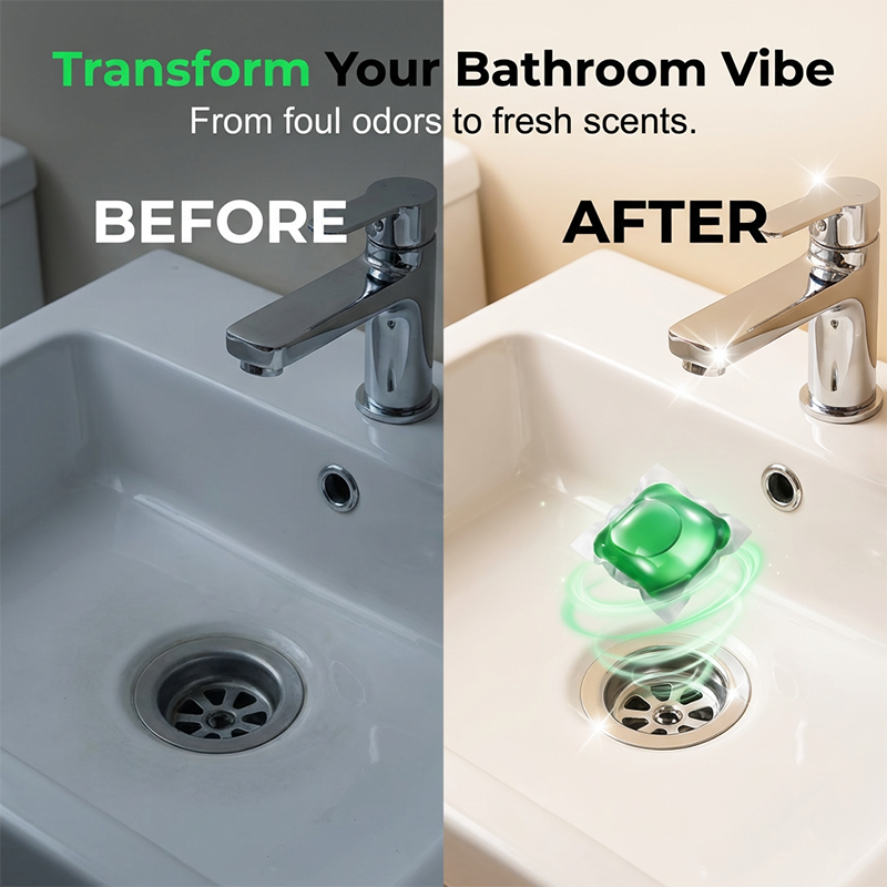 Drain Deodorizer Pods – Bio‑enzyme formula neutralizes smells at the source. Instant fresh scent, no harsh chemicals. Say goodbye to embarrassing odours. 🚰✅ （offer)