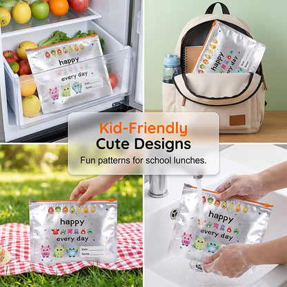 ⭐WarmNest™ Reusable Aluminum Foil Sealable Storage Bags (10-Pieces)
