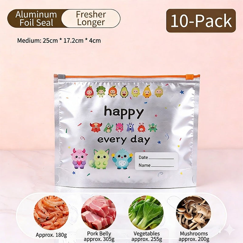 ⭐WarmNest™ Reusable Aluminum Foil Sealable Storage Bags (10-Pieces)