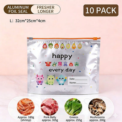⭐WarmNest™ Reusable Aluminum Foil Sealable Storage Bags (10-Pieces)