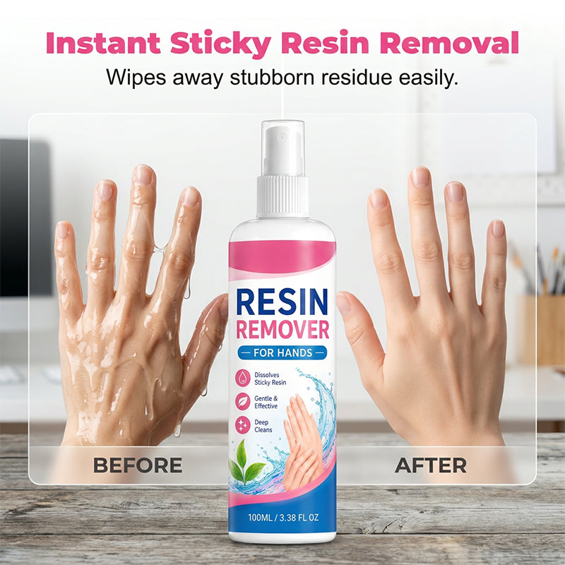 🥳2026 HOT SALE🥳💞50K+ SOLD!✨🤲  Gentle Resin Remover for Hands – Instantly dissolves sticky epoxy & UV resin.🎨