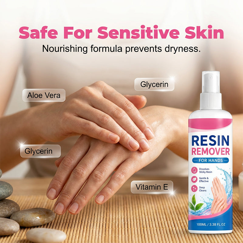 🥳2026 HOT SALE🥳💞50K+ SOLD!✨🤲  Gentle Resin Remover for Hands – Instantly dissolves sticky epoxy & UV resin.🎨