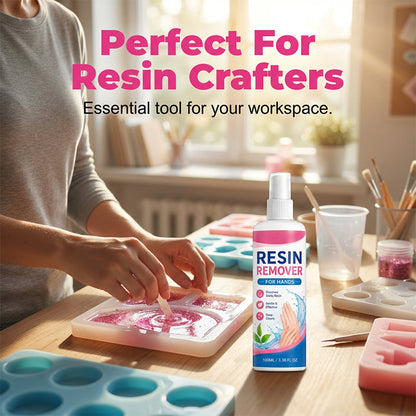 🥳2026 HOT SALE🥳💞50K+ SOLD!✨🤲  Gentle Resin Remover for Hands – Instantly dissolves sticky epoxy & UV resin.🎨