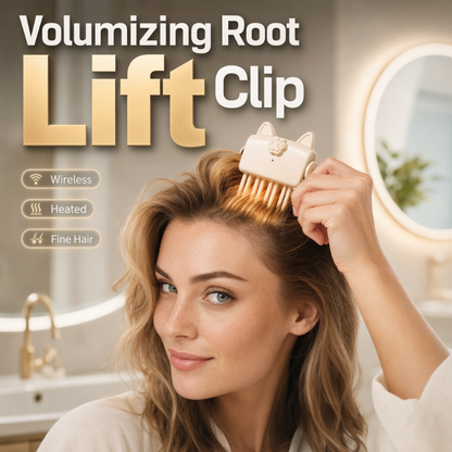 🎉48K+ Sold 💇 Wireless Heated Volumizing Root Lift Clip, Portable Travel Hair Styling Tool for Flat Fine Hair