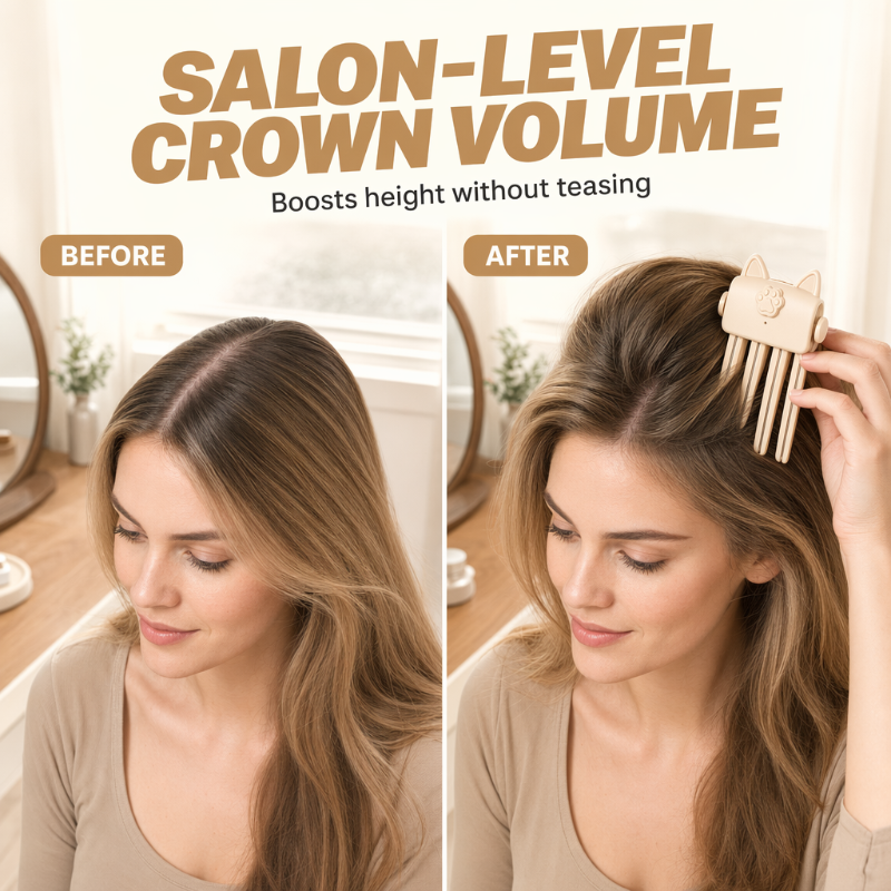 🎉48K+ Sold 💇 Wireless Heated Volumizing Root Lift Clip, Portable Travel Hair Styling Tool for Flat Fine Hair