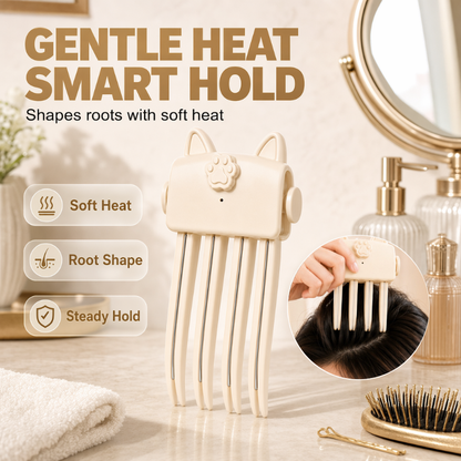🎉48K+ Sold 💇 Wireless Heated Volumizing Root Lift Clip, Portable Travel Hair Styling Tool for Flat Fine Hair