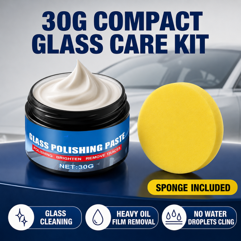 Car Glass Oil Film Remover – Eliminates glare & wiper smears, repels rain.