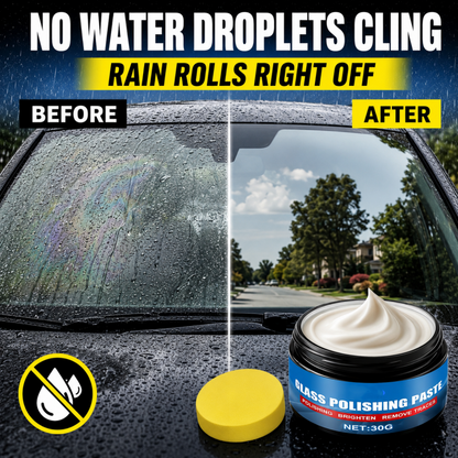 Car Glass Oil Film Remover – Eliminates glare & wiper smears, repels rain.