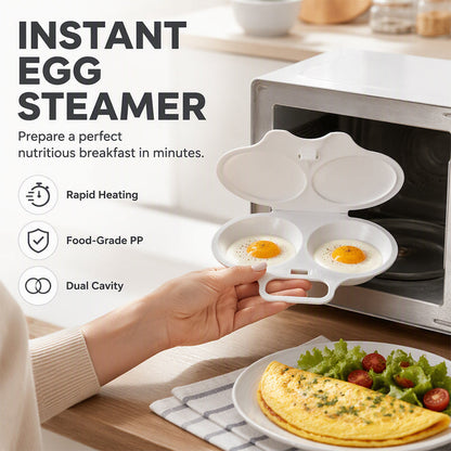 🔵Microwave Egg Poacher with Lid & Handle