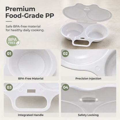 🔵Microwave Egg Poacher with Lid & Handle