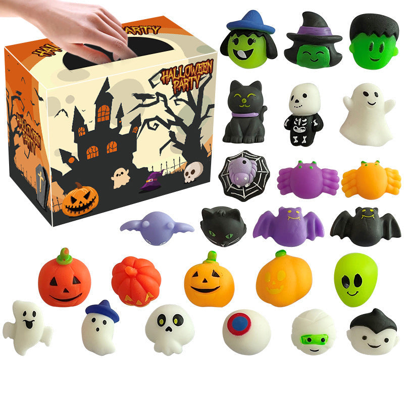 👻🔥🎃Halloween Squishies Stress Relief Toy Set, Classic Pumpkin/Ghost/Bat Shapes, Classroom Rewards & Trick-or-Treat