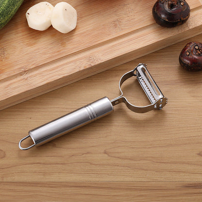 2-in-1 Stainless Steel Peeler & Julienne Slicer – One tool, two blades – peel & julienne in seconds! Sharp rust‑proof blades, ergonomic grip – saves drawer space & prep time! 🍽️✨ (offer)