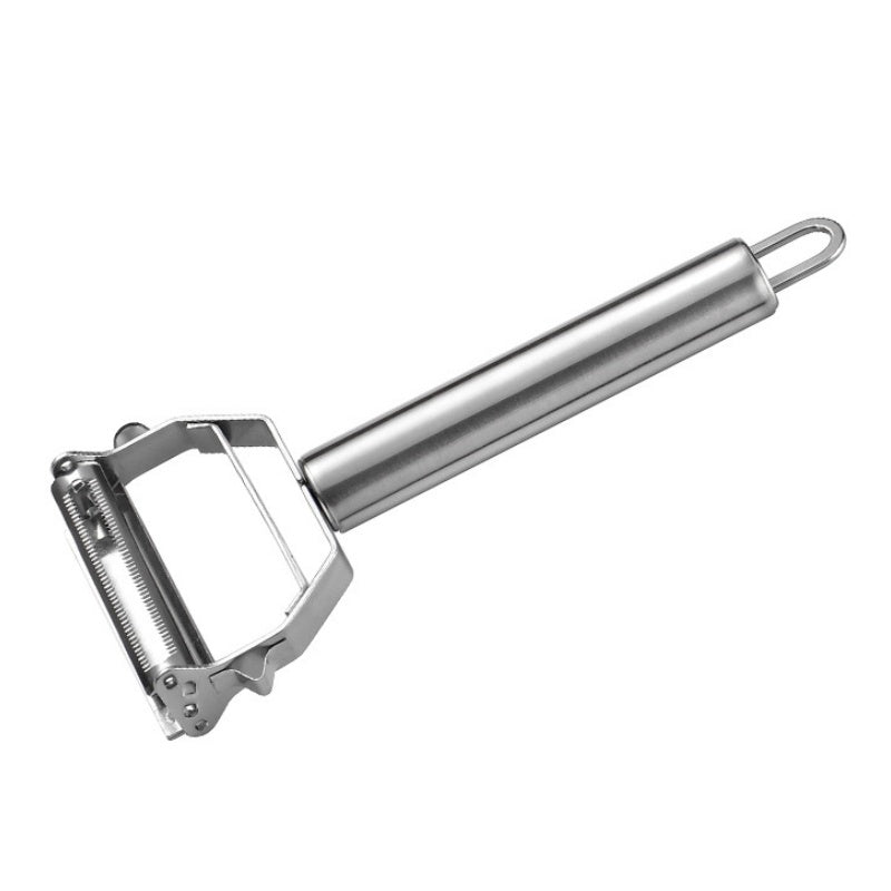 2-in-1 Stainless Steel Peeler & Julienne Slicer – One tool, two blades – peel & julienne in seconds! Sharp rust‑proof blades, ergonomic grip – saves drawer space & prep time! 🍽️✨ (offer)