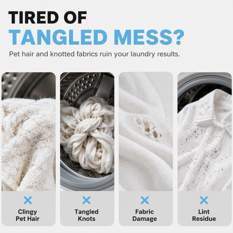 🥳2‑in‑1 Lint Remover & Laundry Ball – Built‑in magic tape captures pet hair, lint & debris✨🧦