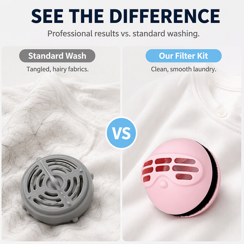 🥳2‑in‑1 Lint Remover & Laundry Ball – Built‑in magic tape captures pet hair, lint & debris✨🧦