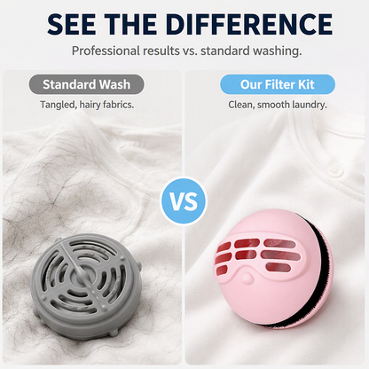 🥳2‑in‑1 Lint Remover & Laundry Ball – Built‑in magic tape captures pet hair, lint & debris✨🧦