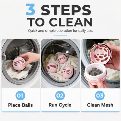 🥳2‑in‑1 Lint Remover & Laundry Ball – Built‑in magic tape captures pet hair, lint & debris✨🧦