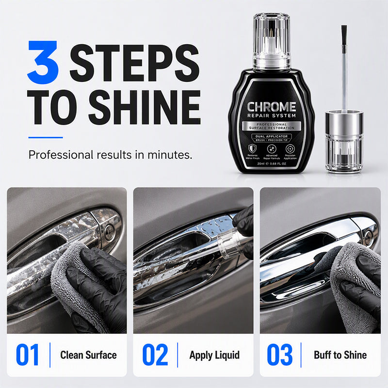 🥳Chrome Restoration Set – Removes Oxidation & Restores High-Gloss Metallic Finish | Premium Quality (OFFER)